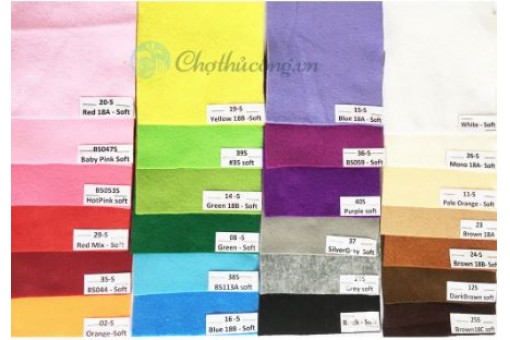 Vải nỉ mềm handmade an toàn VNXK 90x90cm